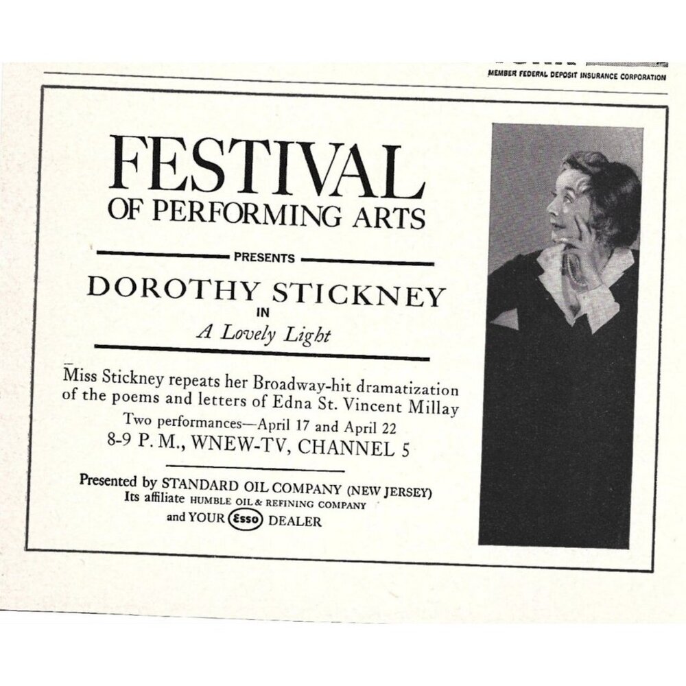 Dorothy Stickney Broadway Edna Advertisement 1960s Vintage Print Ad